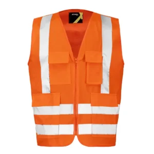 Chaleco Activex Naranjo 4 Bolsillos